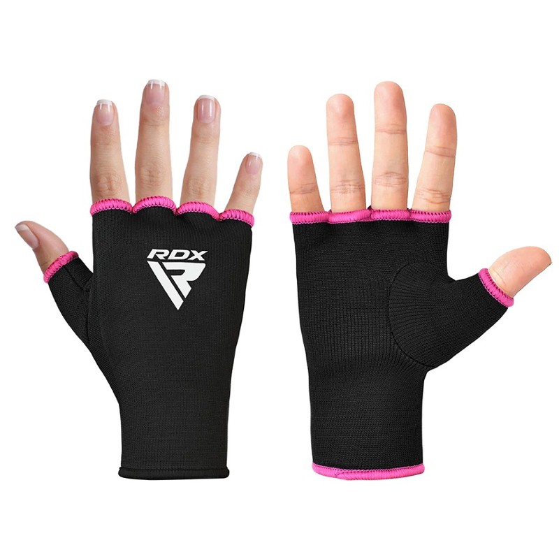 RDX Sports HI Hand Wrap Inner Boxing Gloves (Pink/Black)